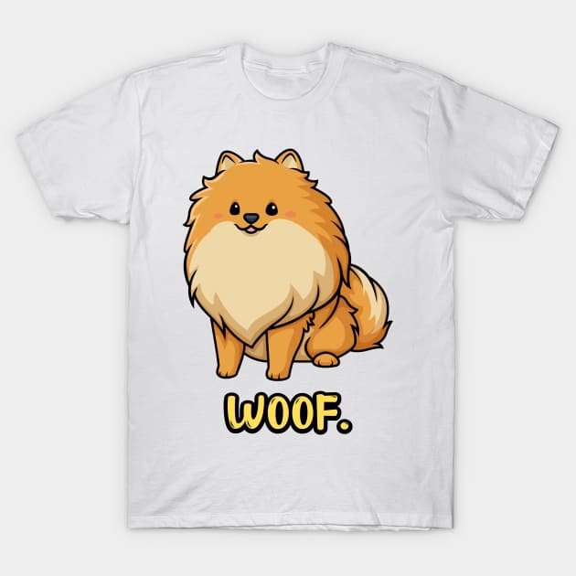 Chibi Kawaii Pomeranian Dog T-Shirt by FoxyReign